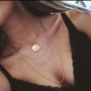 🌈2/$25🌈boho gold layered coin necklace